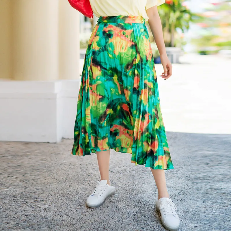 8GIRLS DESIGN PLEATED SKIRT IN VINTAGE FLORAL