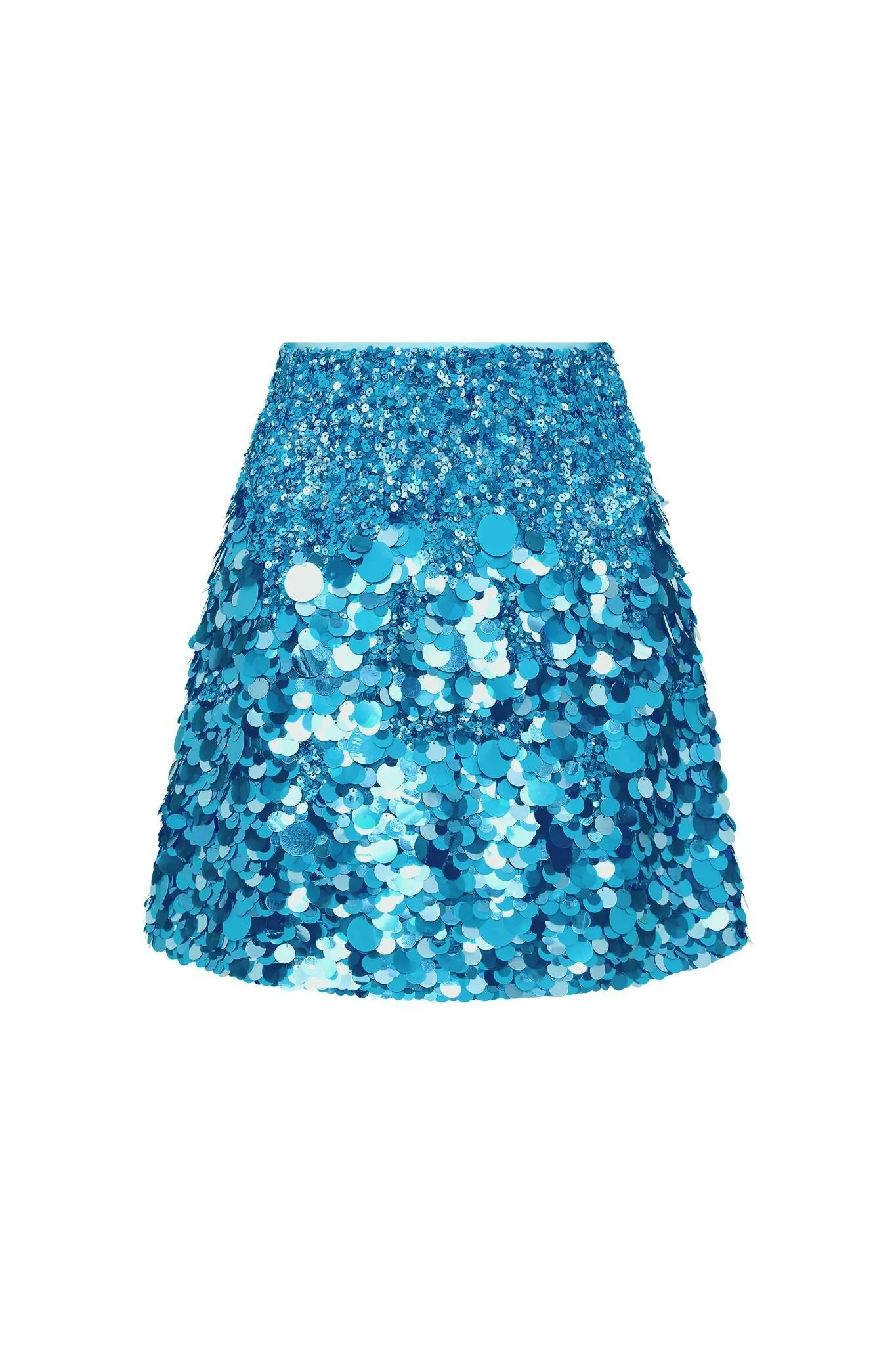 Aje Cherie Sequin Mini Skirt in Azure Blue Size 8 & 10