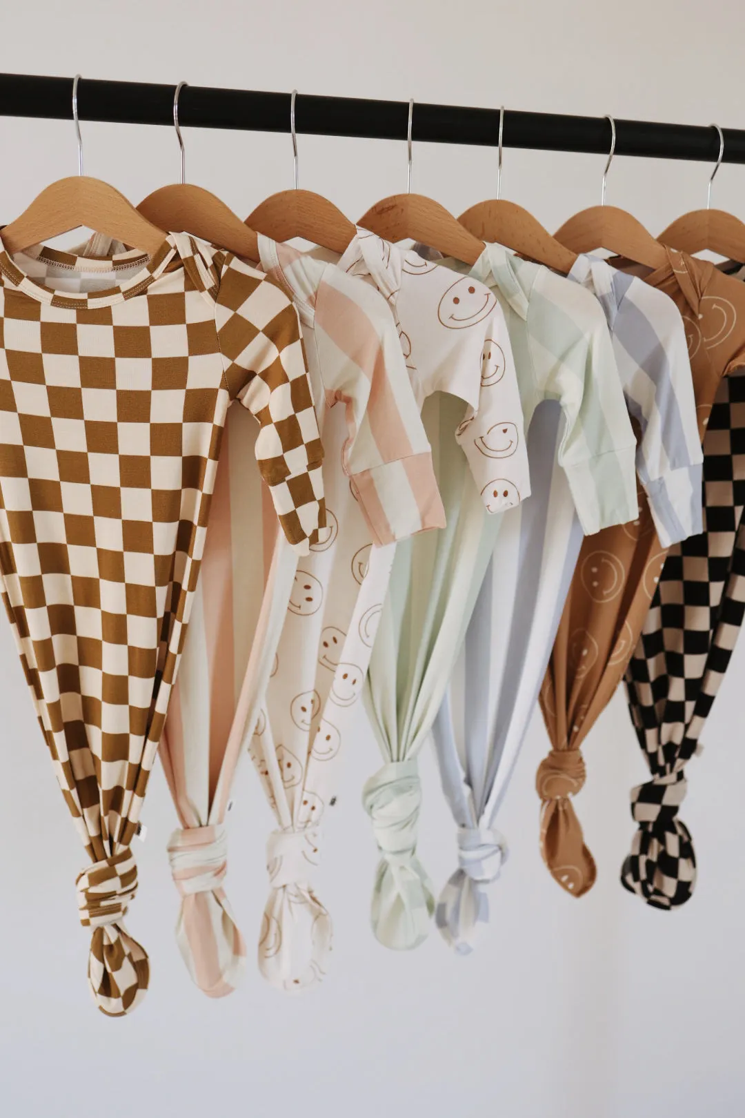 Bamboo Knotted Gown | Key Lime Stripe