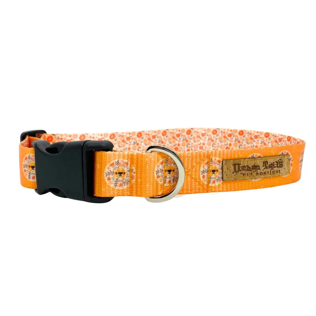 Blooming Lions Dog Collar