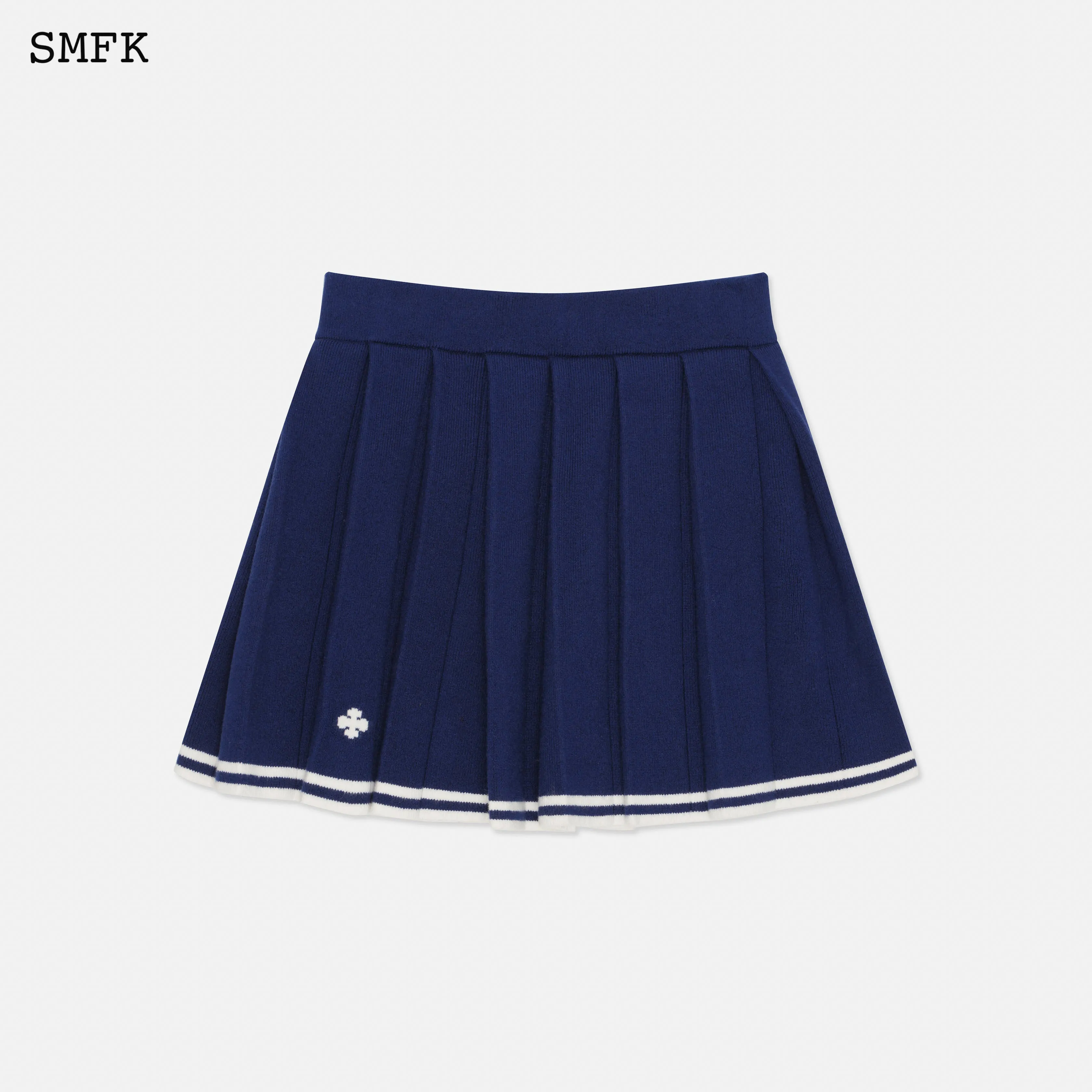 Compass Academy Navy Cashmere Pleated Skirt