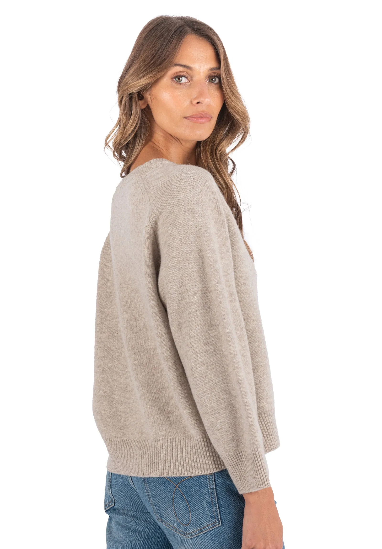 Cristina Natural Relaxed Merino Wool Sweater