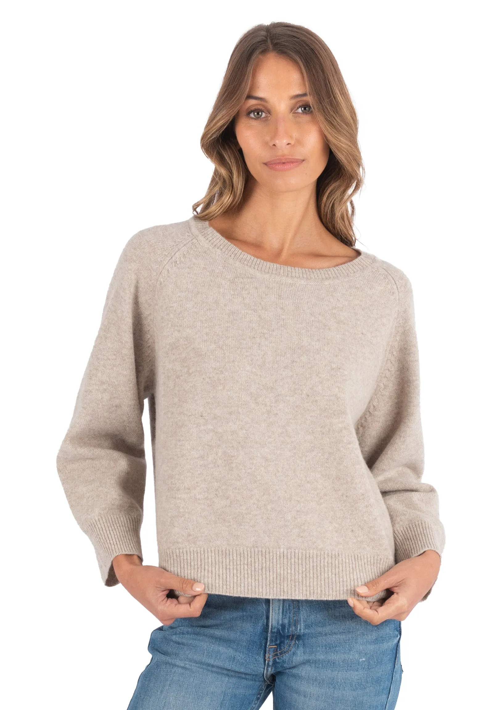 Cristina Natural Relaxed Merino Wool Sweater