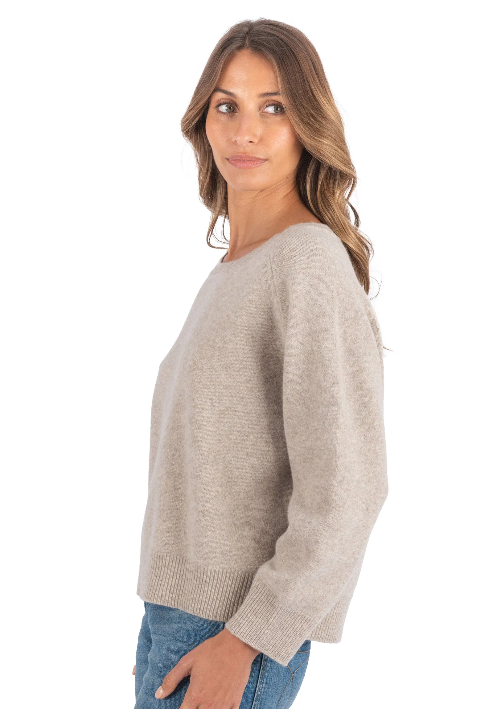 Cristina Natural Relaxed Merino Wool Sweater