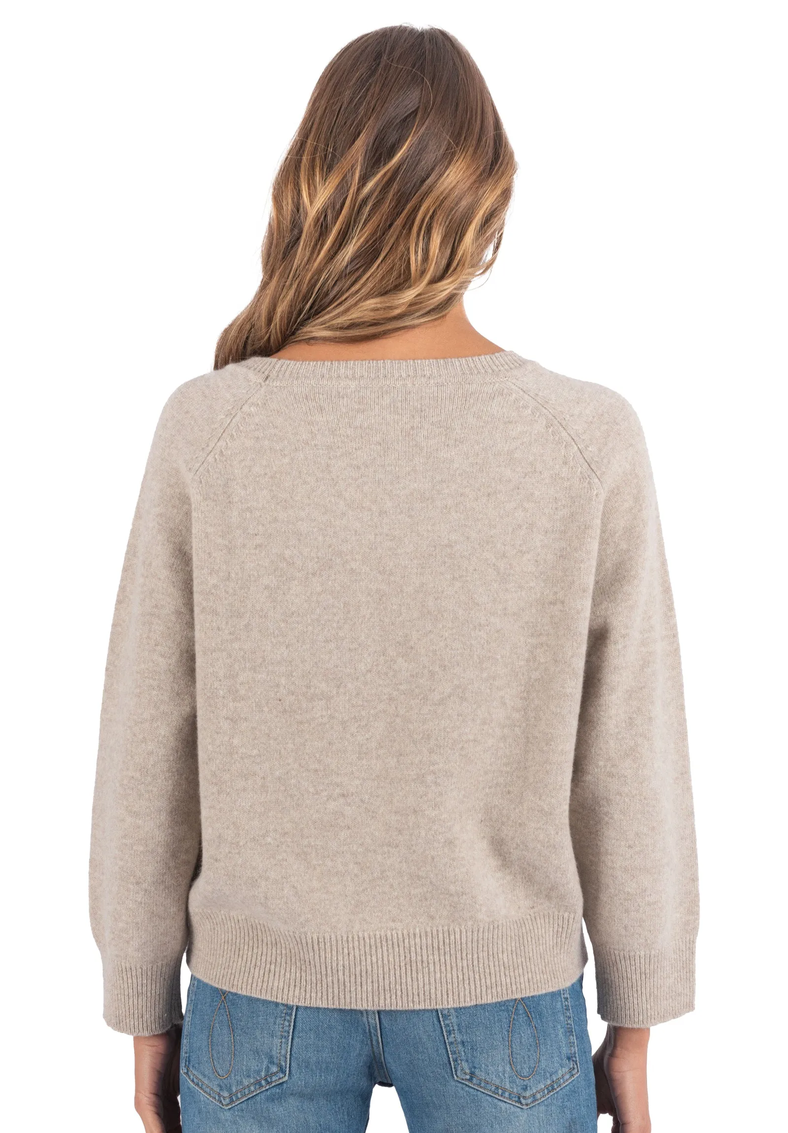 Cristina Natural Relaxed Merino Wool Sweater