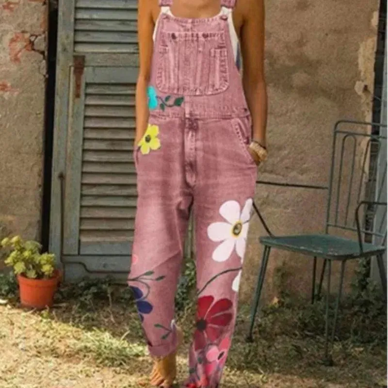 Denim Flower overall