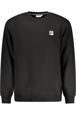 FILA BLACK MEN'S ZIP-FREE SWEATSHIRT