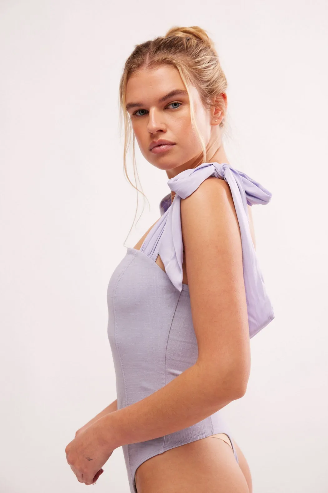 Free People Lola Bodysuit - Icelandic Blue