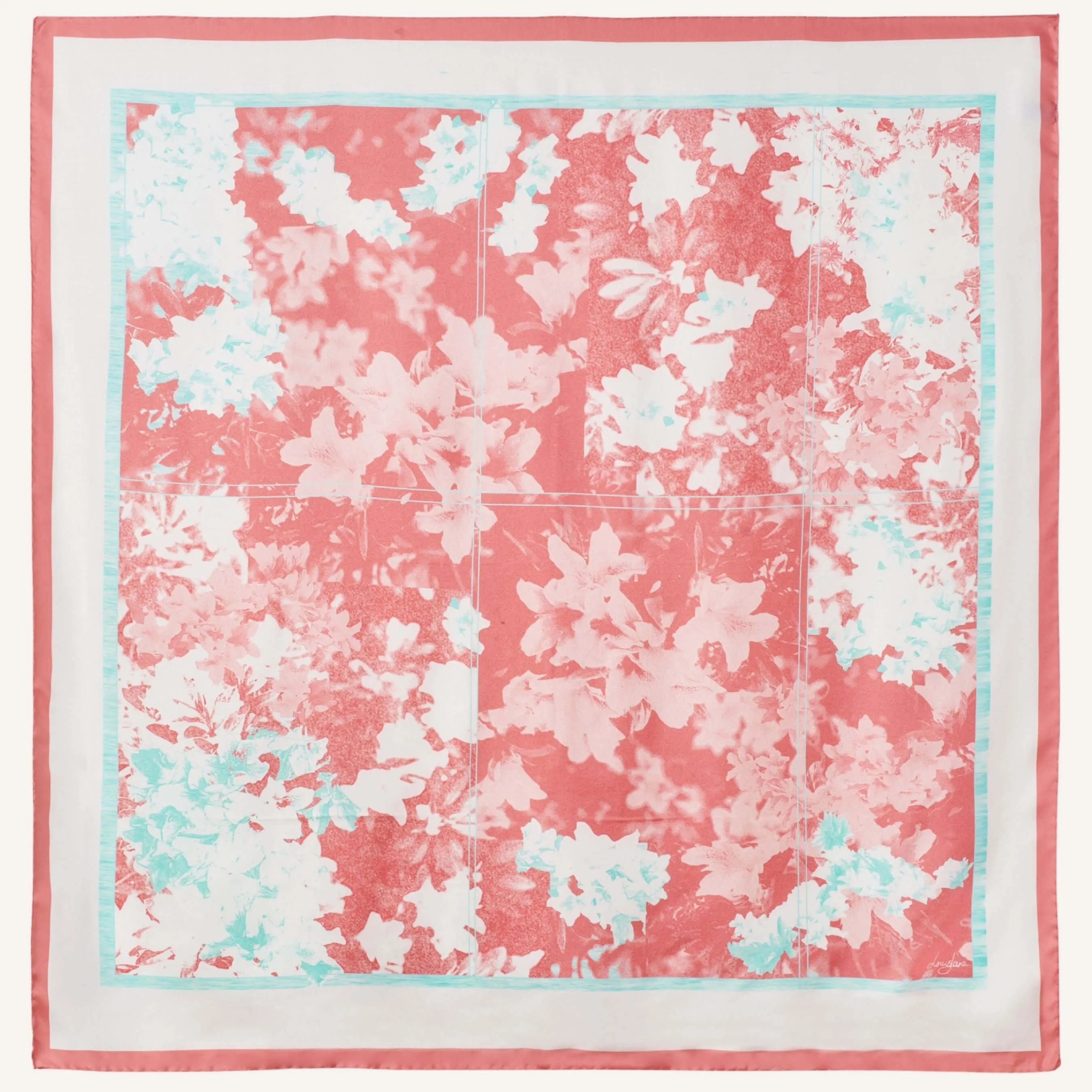 Fresh Beauty Large Square Silk Scarf