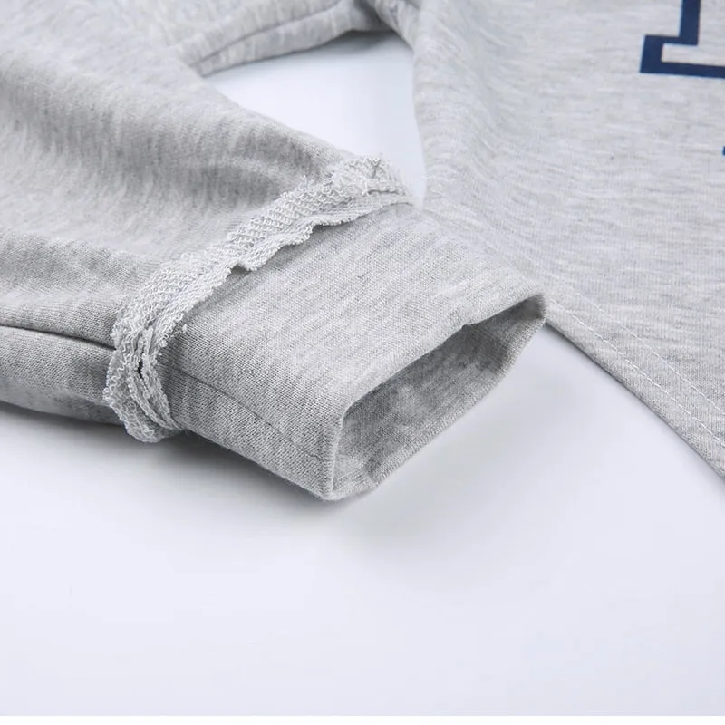 Grey Stitched Digital Print Hooded Bodysuit