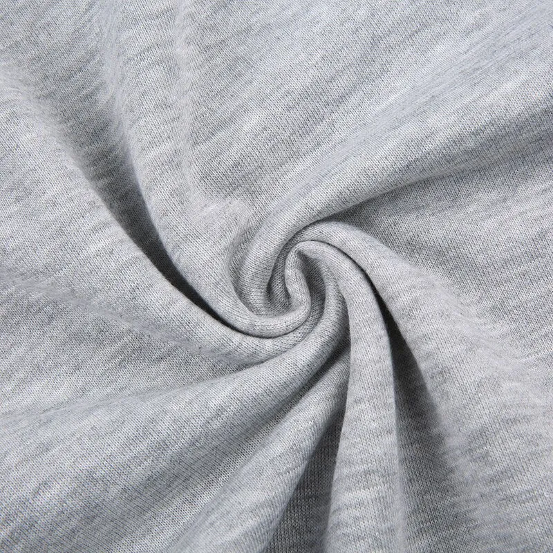 Grey Stitched Digital Print Hooded Bodysuit