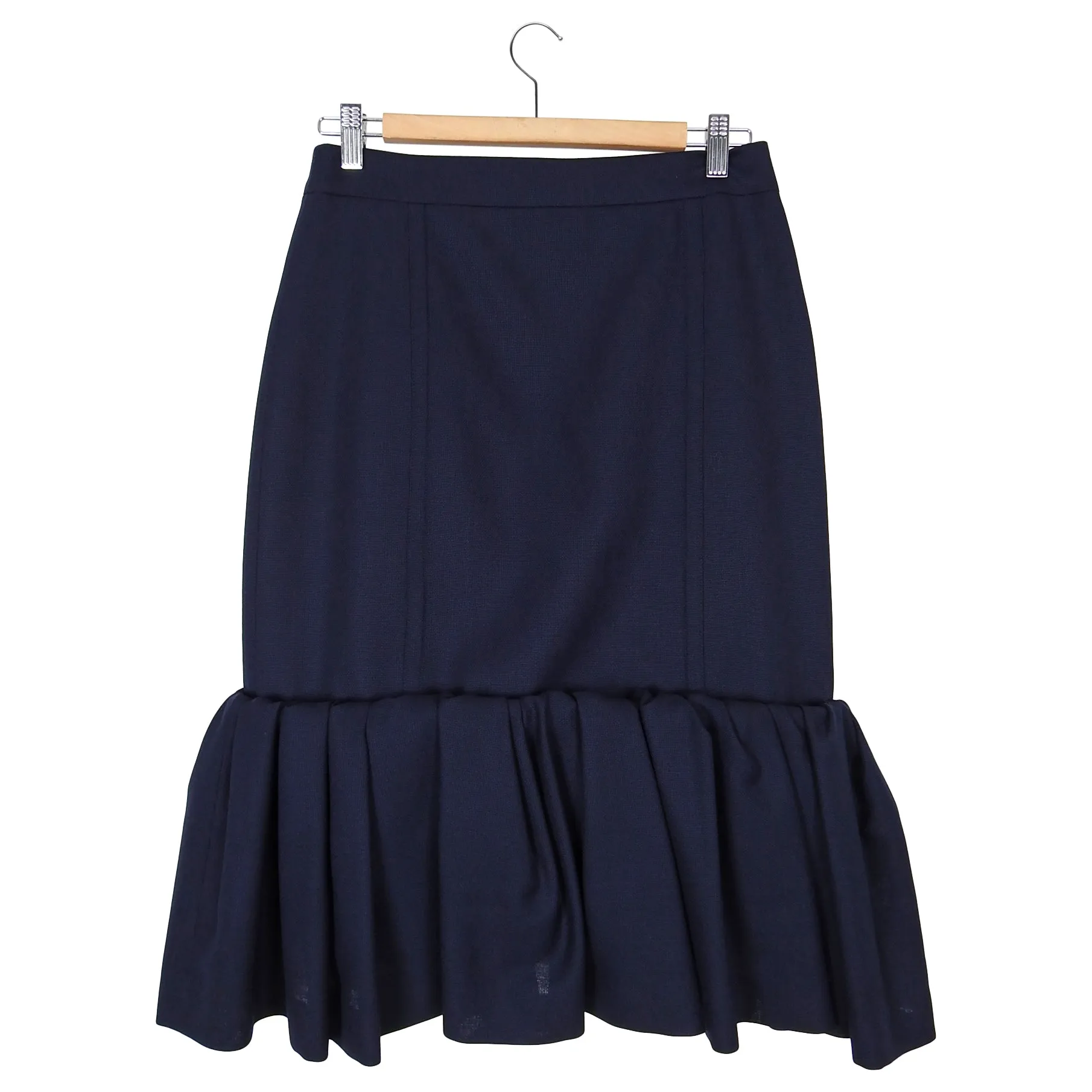 Jacquemus Navy La Jupe Foncee with Ruffle Hem – USA 8