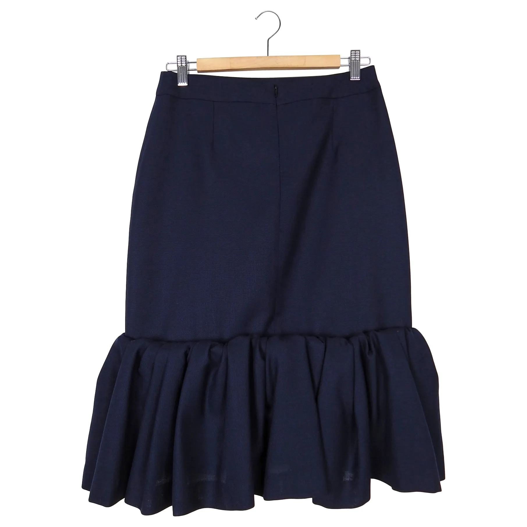 Jacquemus Navy La Jupe Foncee with Ruffle Hem – USA 8