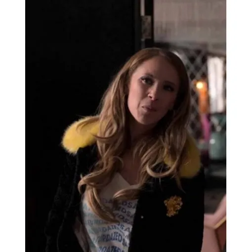 Juno Temple Fur Jacket