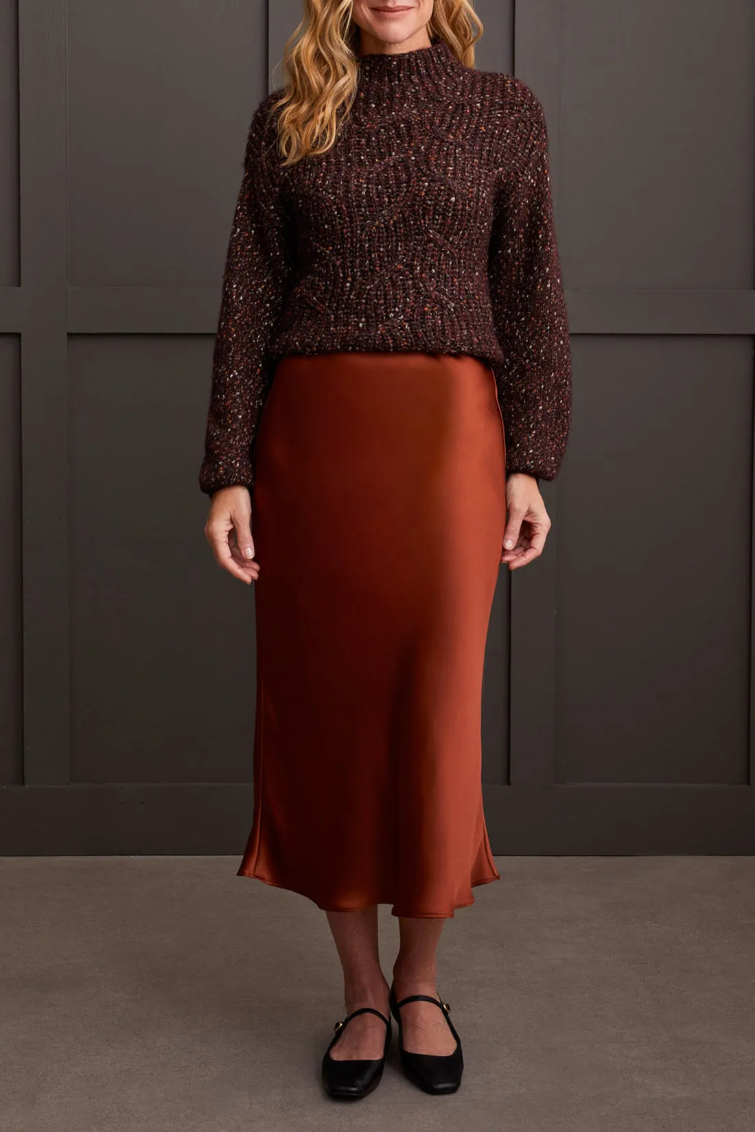 Marsala Midi Skirt