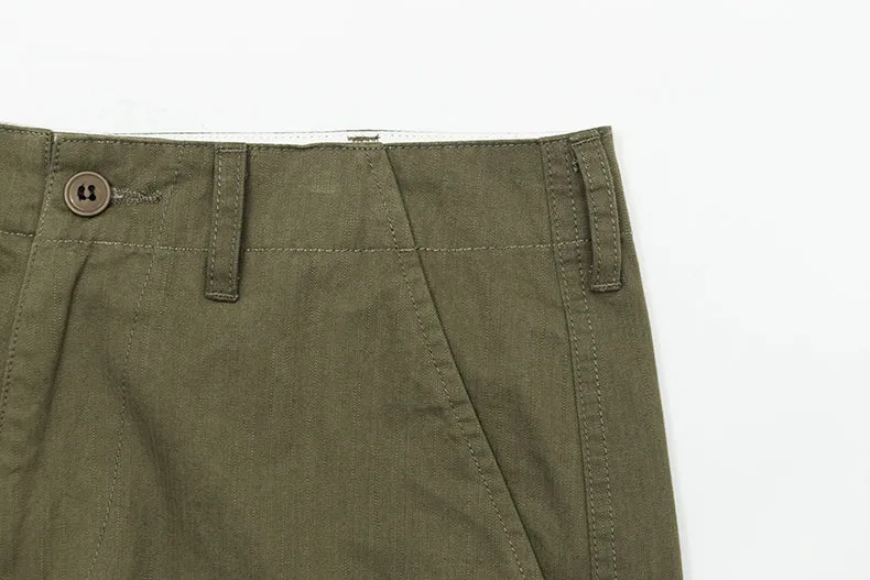 Men's Spring Cotton Multi-Pocket Ankle-Length Loose Cargo Pants