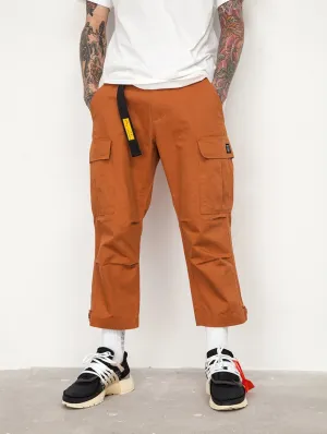Men's Spring Cotton Multi-Pocket Ankle-Length Loose Cargo Pants