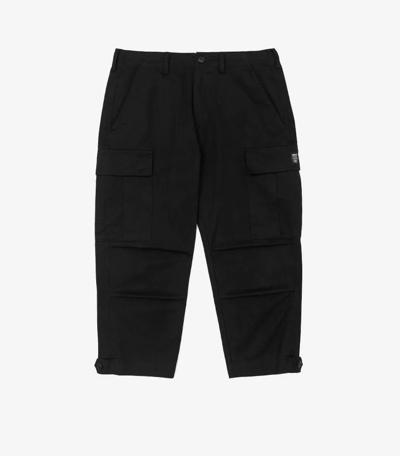 Men's Spring Cotton Multi-Pocket Ankle-Length Loose Cargo Pants