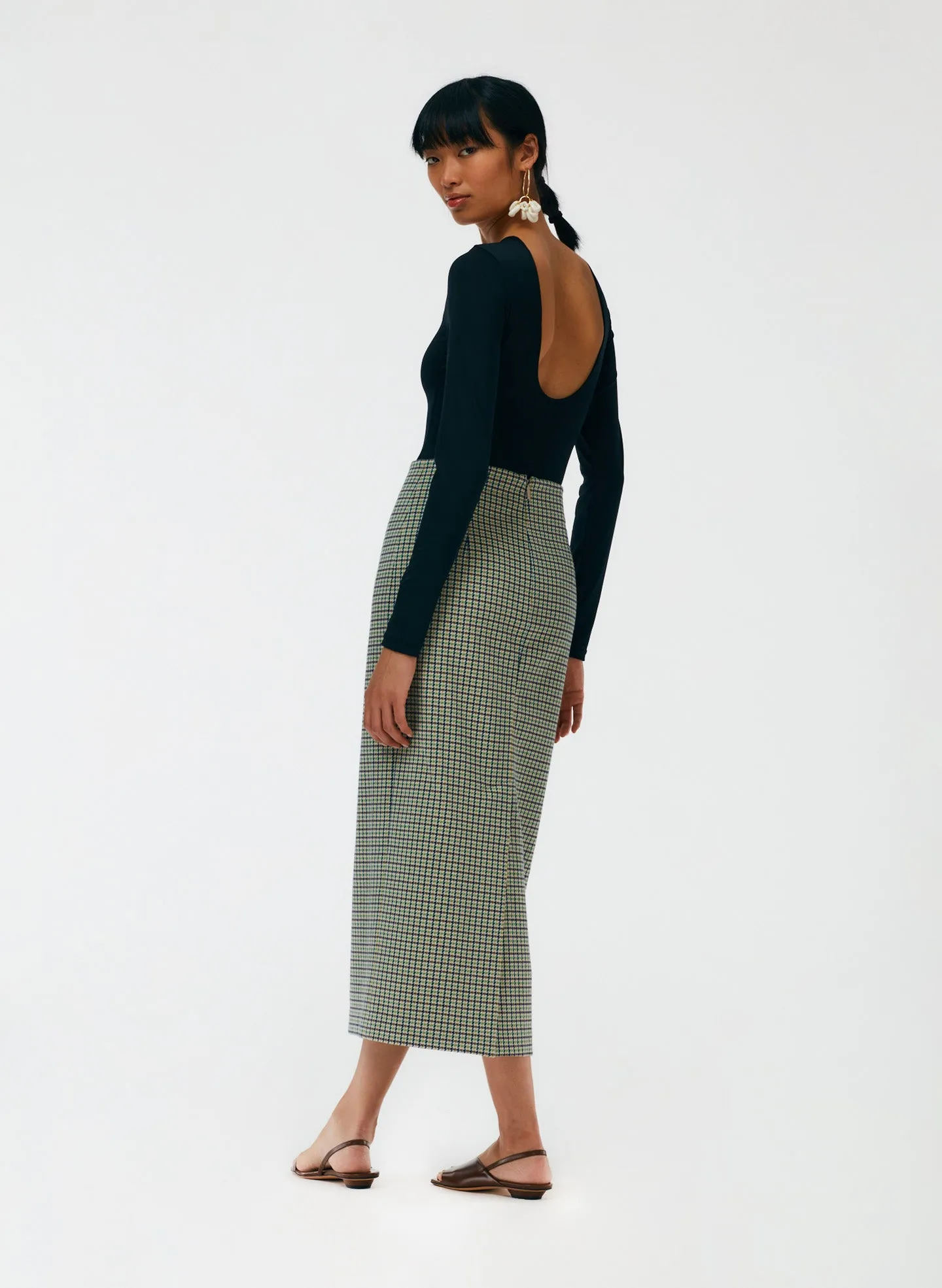 Menswear Tailored Pencil Skirt - Petite