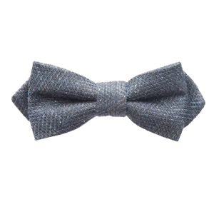 Navy Herringbone Bow Tie