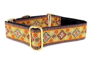 Nobility in Orange - Martingale or Buckle Dog Collar - 1.5" Width