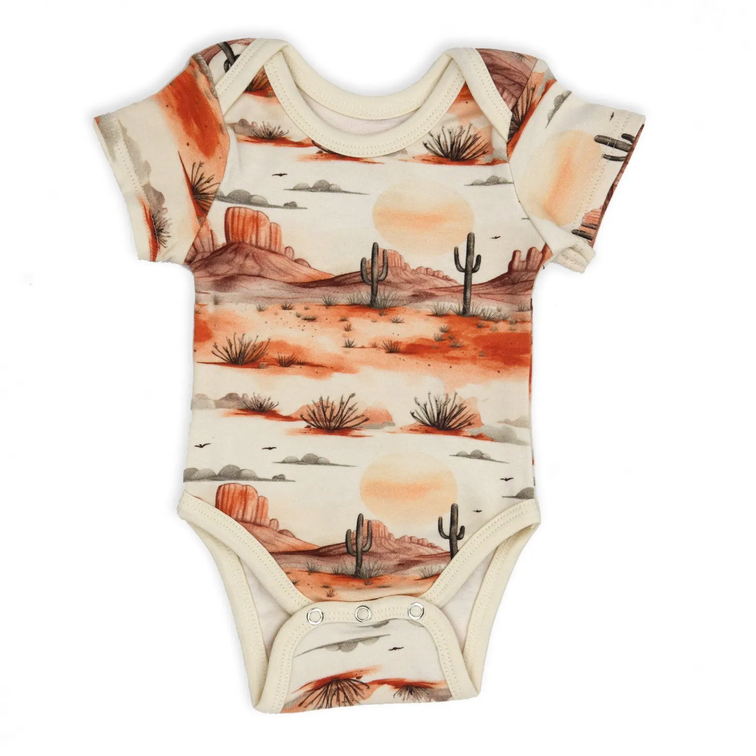 Organic Cotton Short Sleeve Baby Bodysuit, Cliff