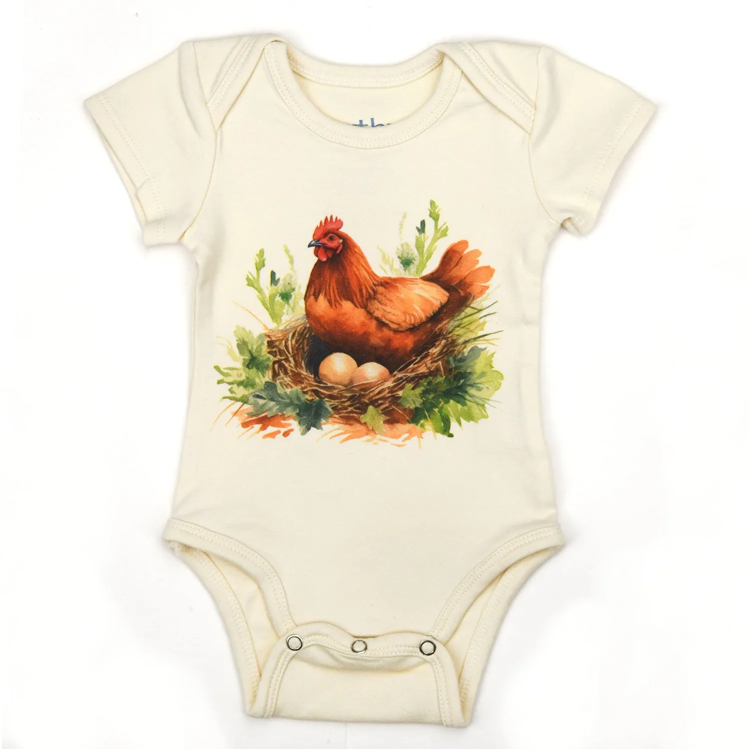 Organic Cotton Short Sleeve Baby Bodysuit, Olive