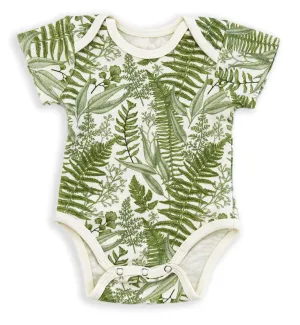 Organic Cotton Short Sleeve Baby Bodysuit, Willow