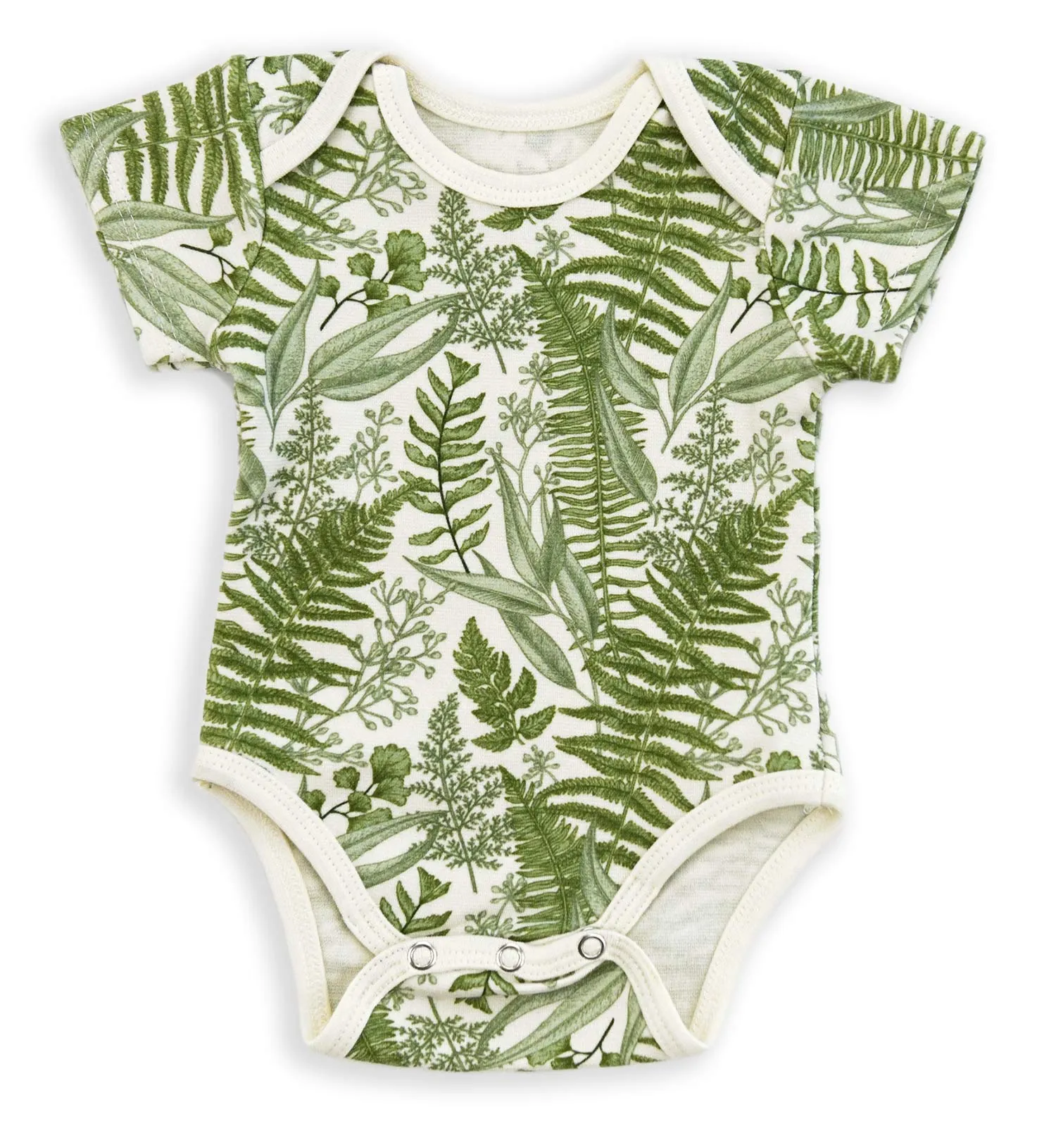 Organic Cotton Short Sleeve Baby Bodysuit, Willow