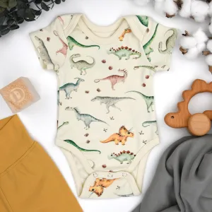 Organic Cotton Short Sleeve Baby Bodysuit, Ziggy