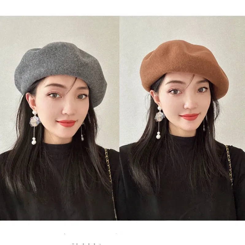 Oversized 100% Wool Beret