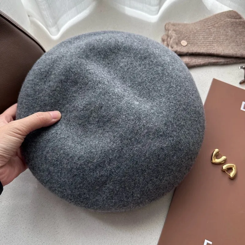 Oversized 100% Wool Beret