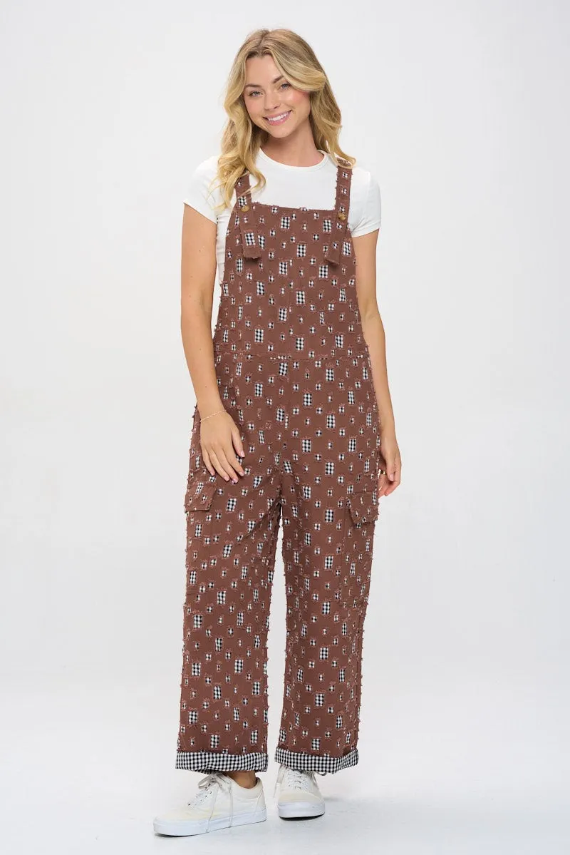 Patched Checkered Overall