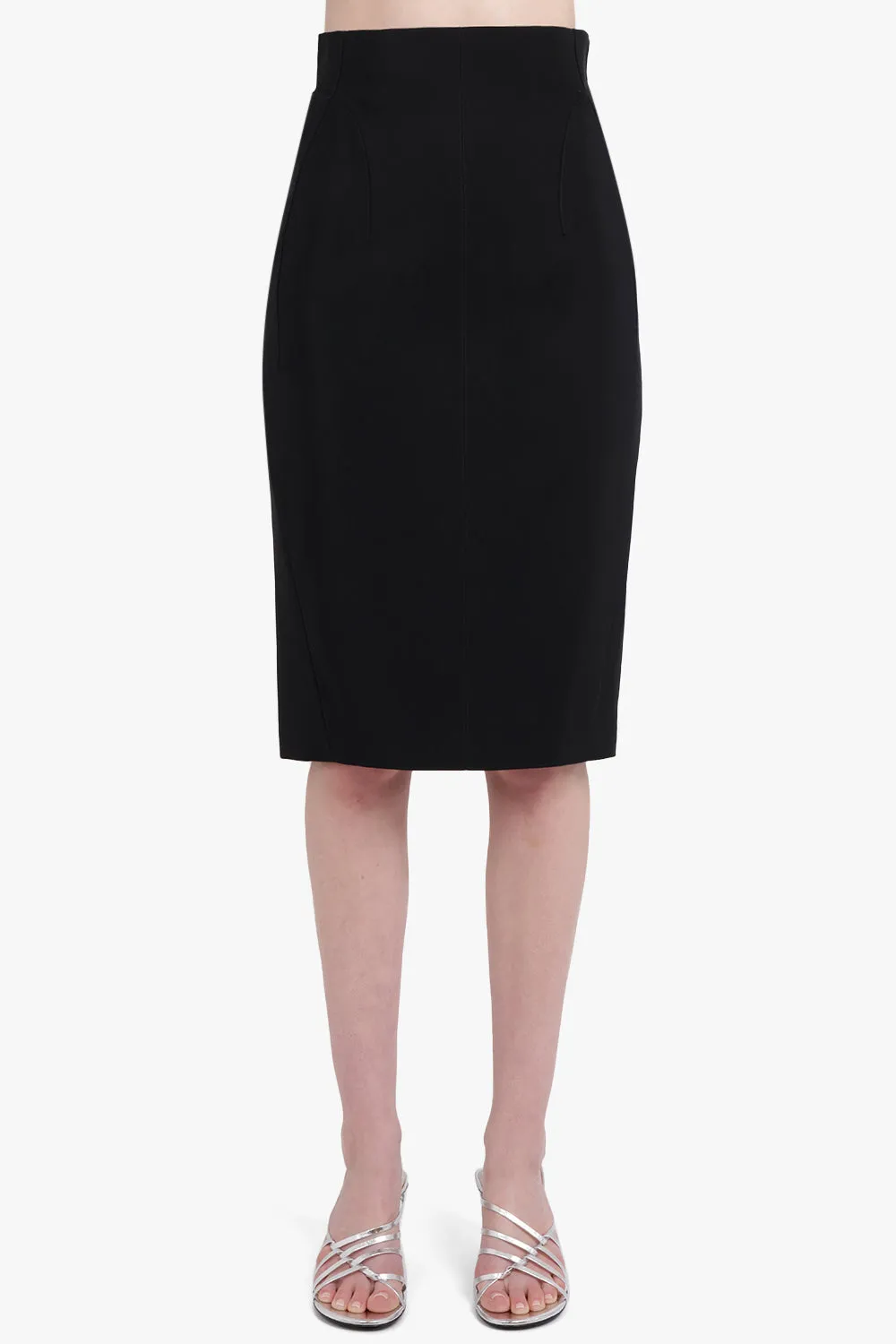 Pencil Midi Skirt | Black