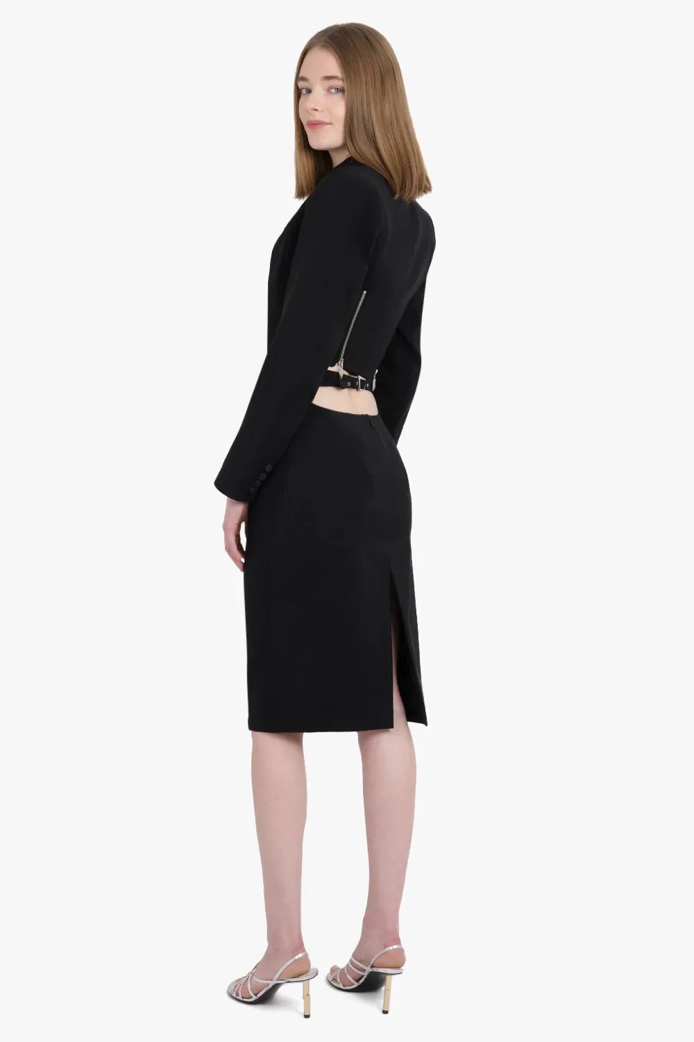 Pencil Midi Skirt | Black