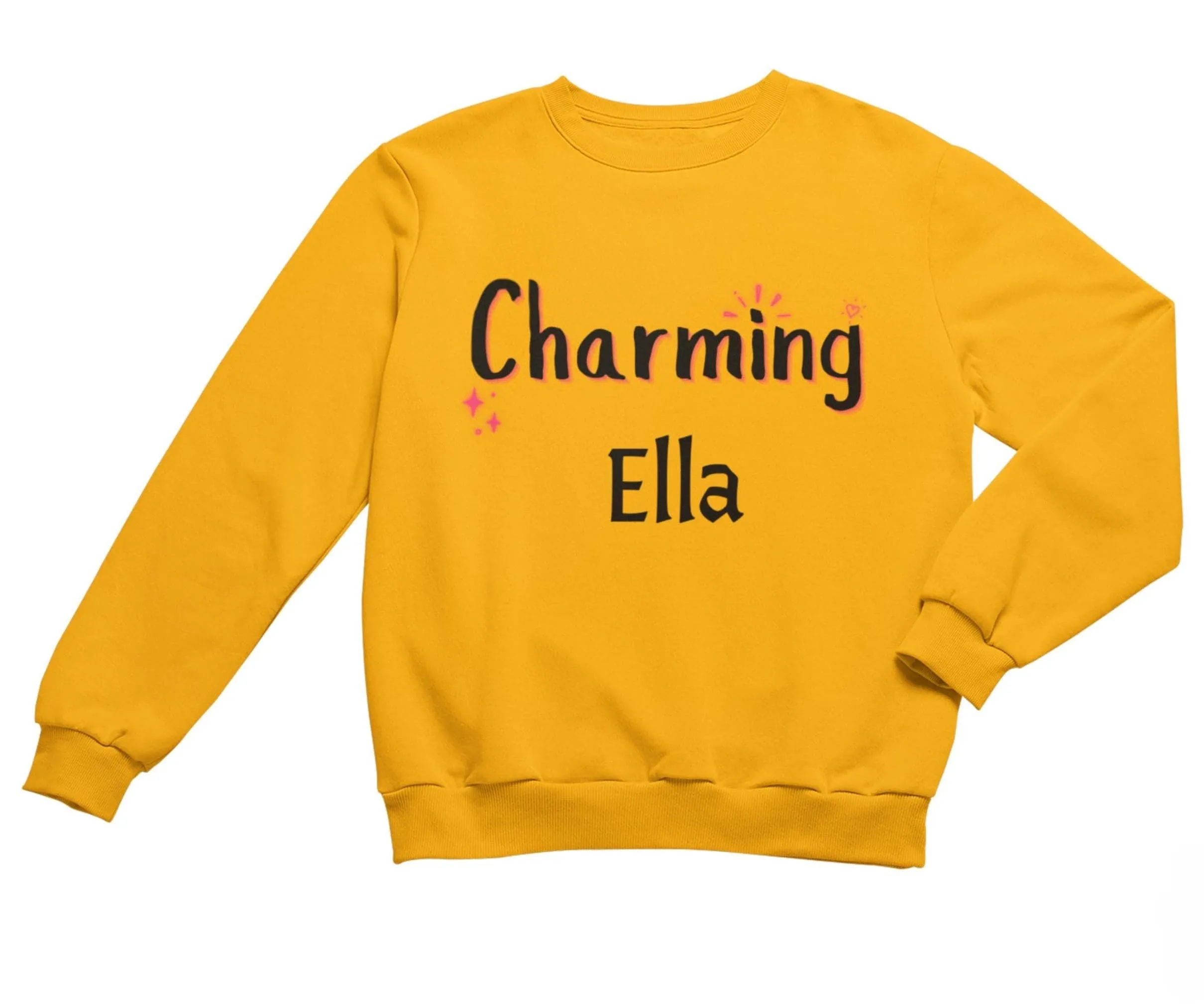 Personalized Name Toddler Girls Sweatshirt with Charming Text