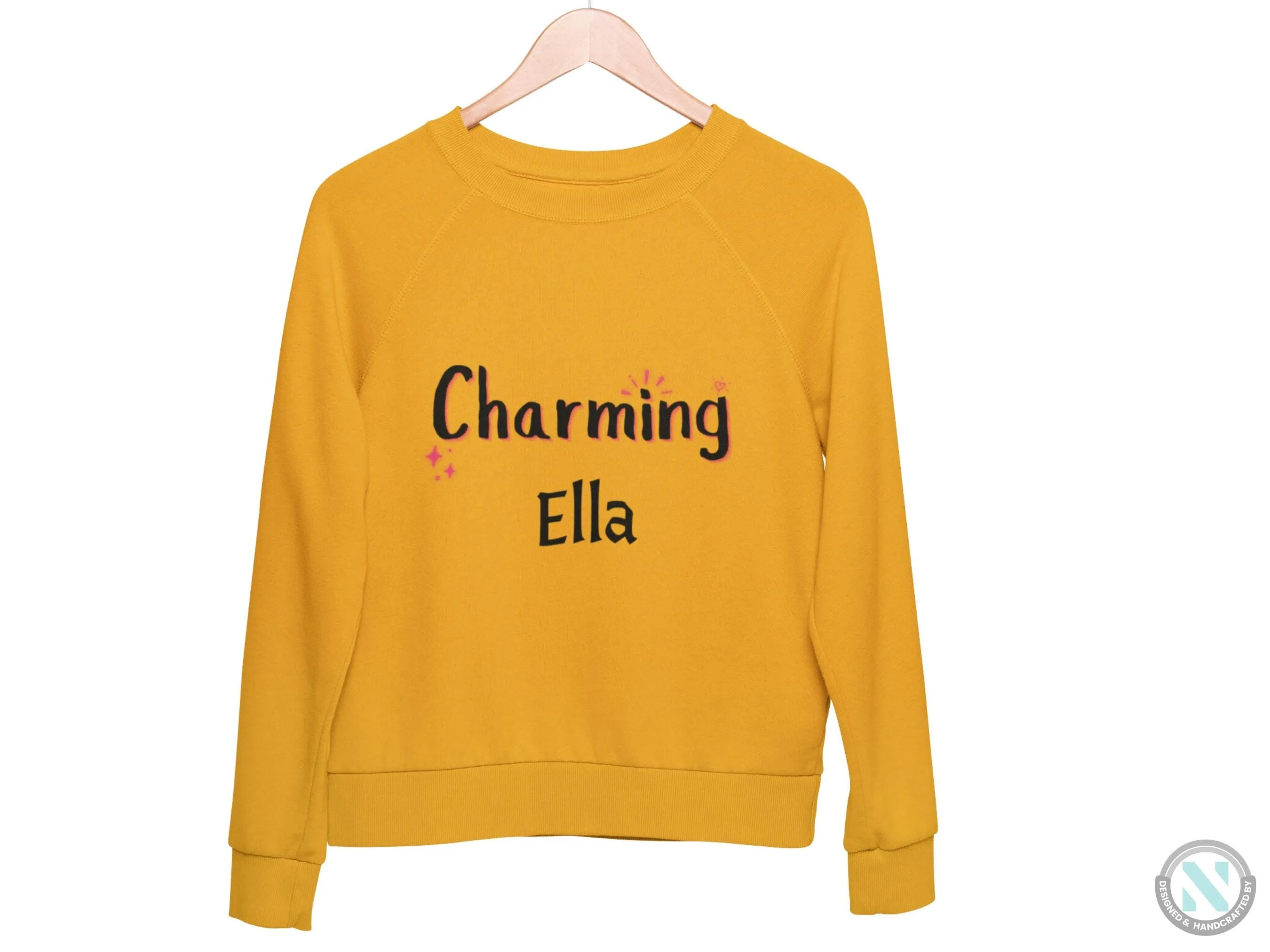 Personalized Name Toddler Girls Sweatshirt with Charming Text