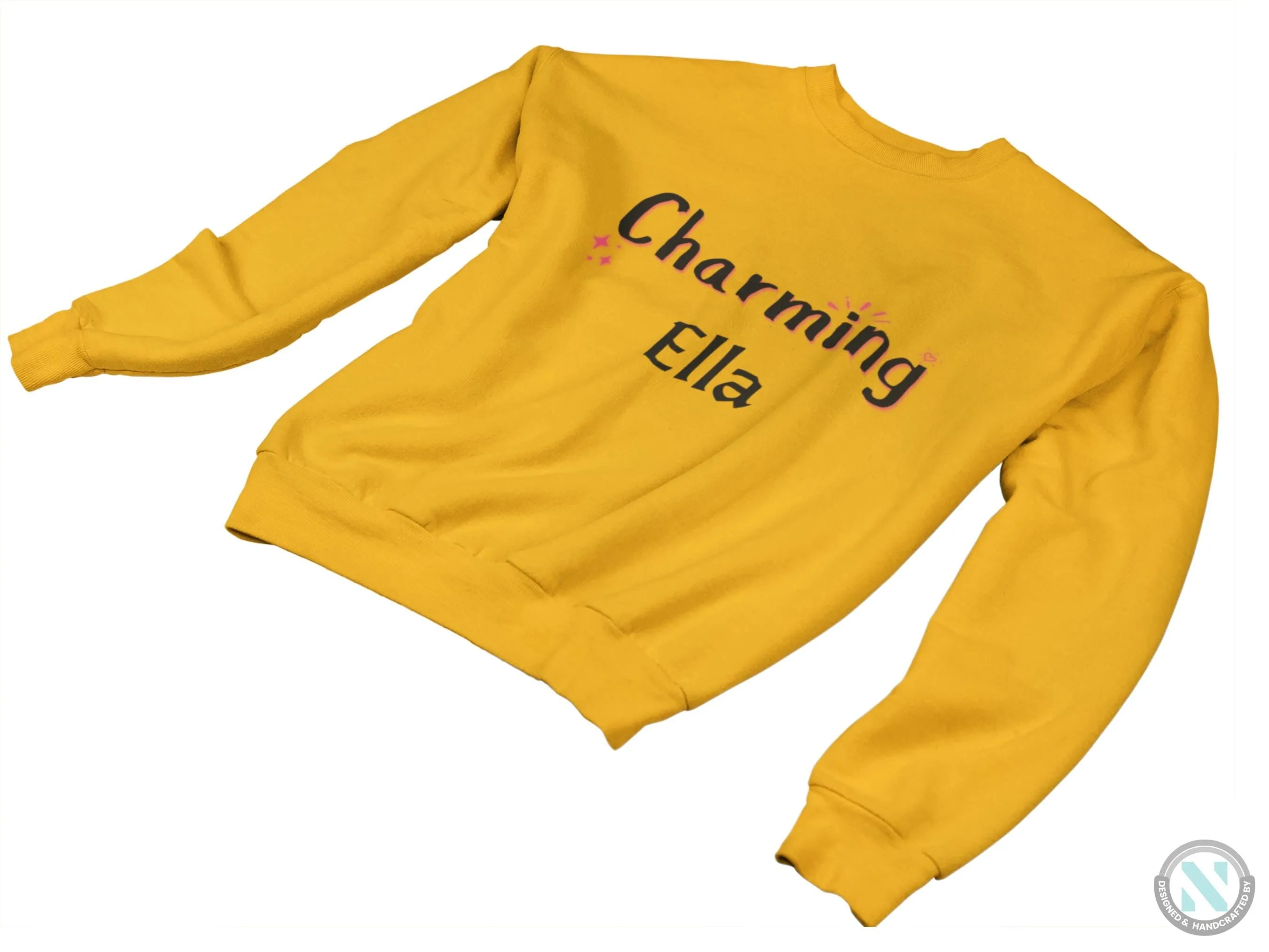 Personalized Name Toddler Girls Sweatshirt with Charming Text