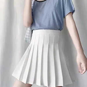 Pleated Skirt Women Summer Anti-Exposed College High Waist Korean A-Line Skirt