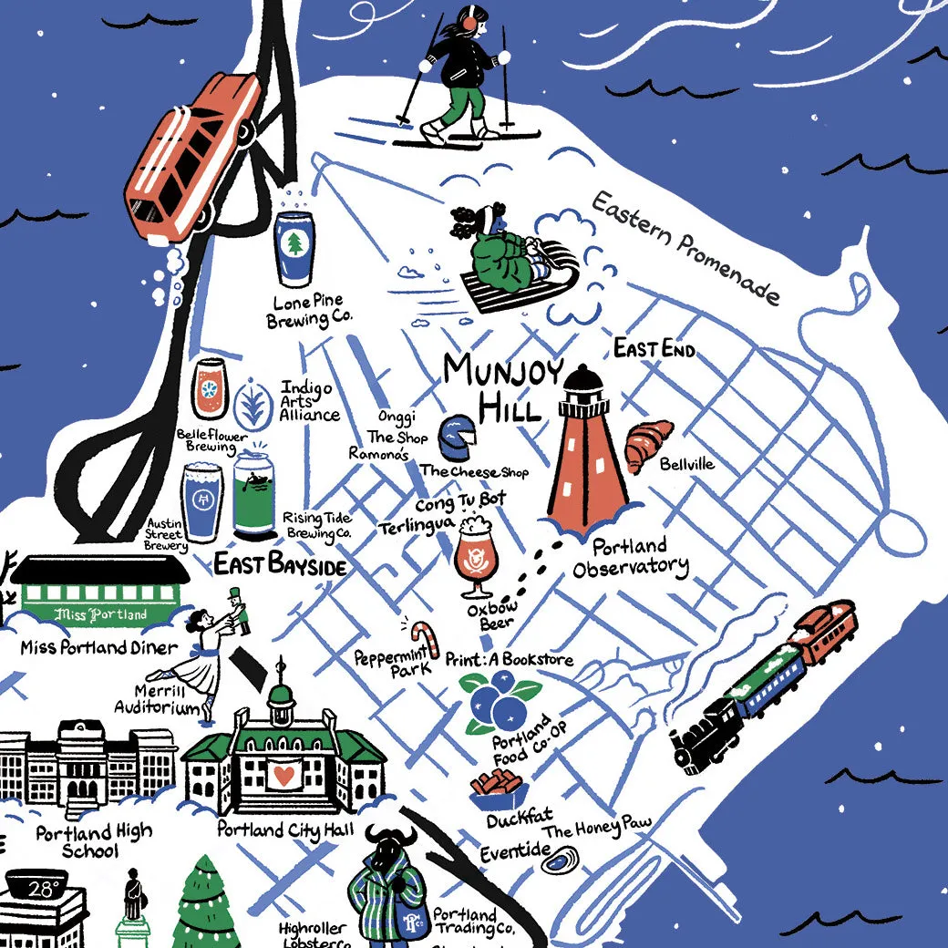 PORTLAND MAP PRINT (WINTER 2023)