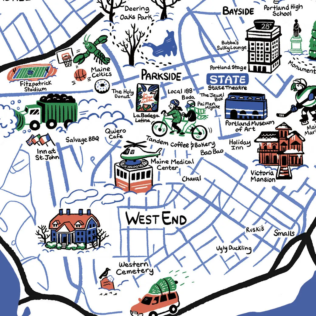 PORTLAND MAP PRINT (WINTER 2023)