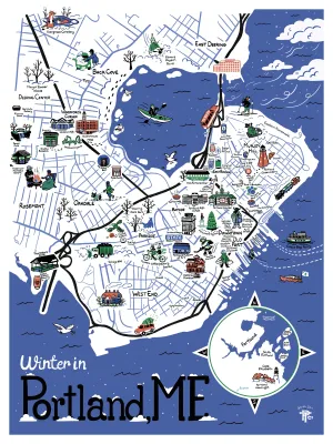 PORTLAND MAP PRINT (WINTER 2023)