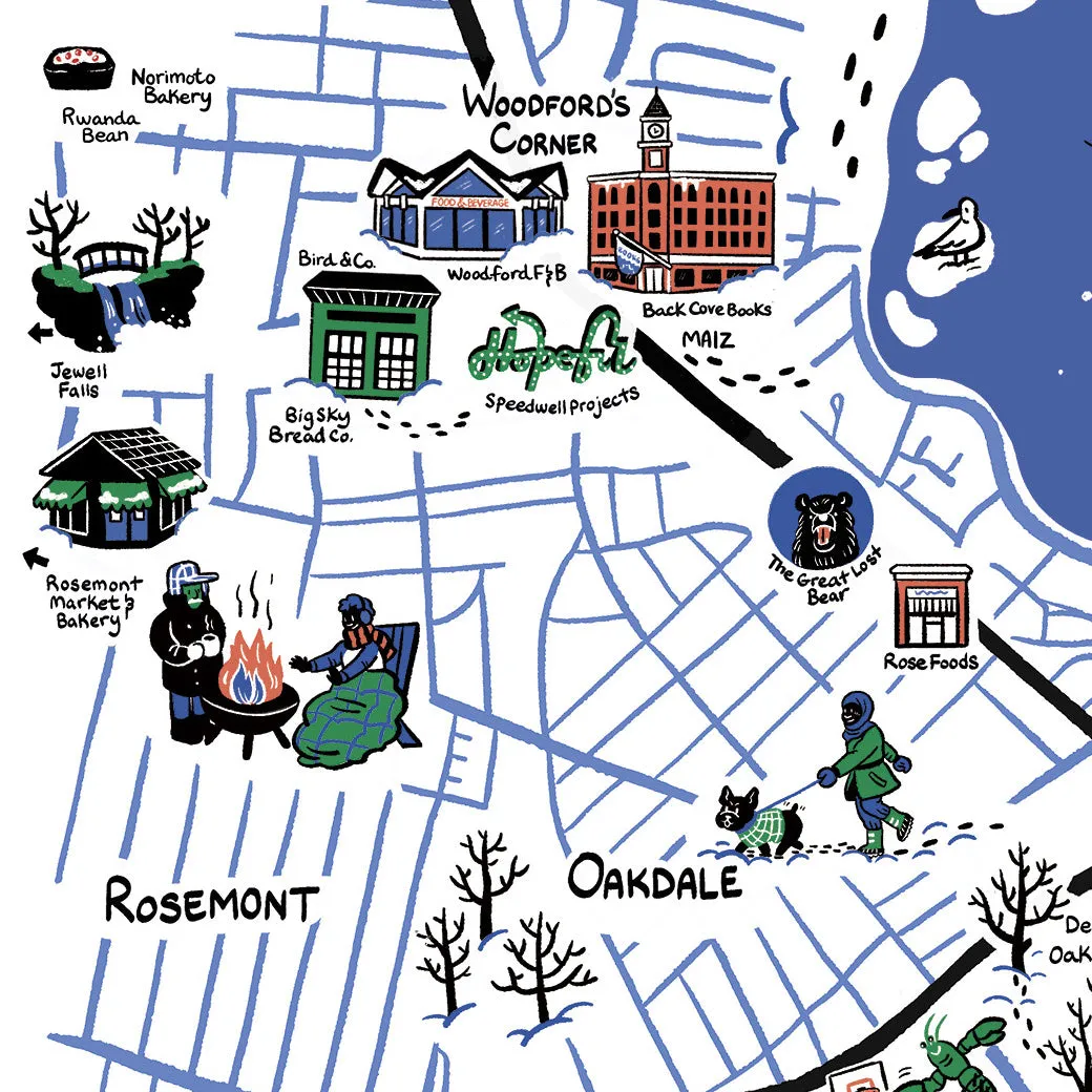 PORTLAND MAP PRINT (WINTER 2023)