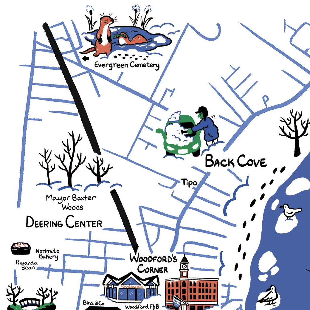 PORTLAND MAP PRINT (WINTER 2023)