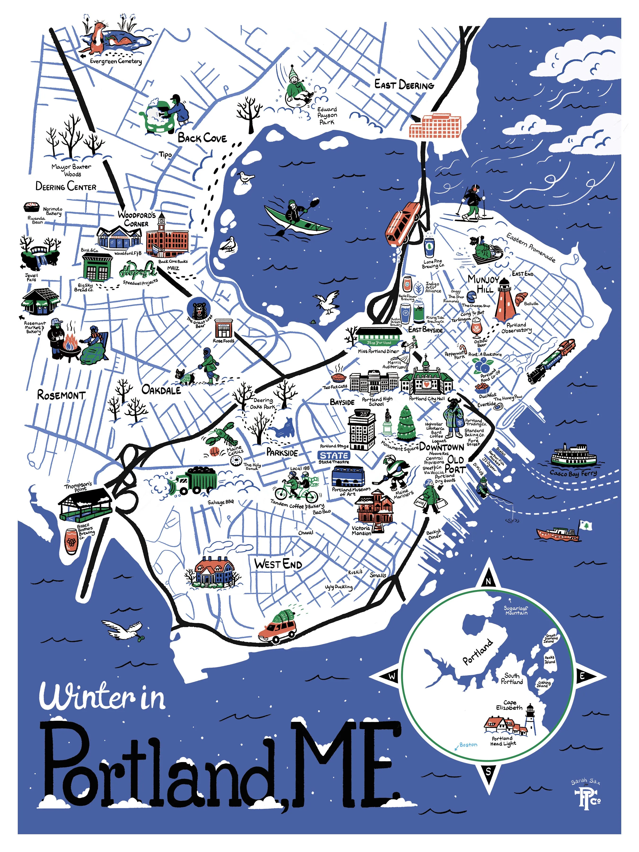 PORTLAND MAP PRINT (WINTER 2023)
