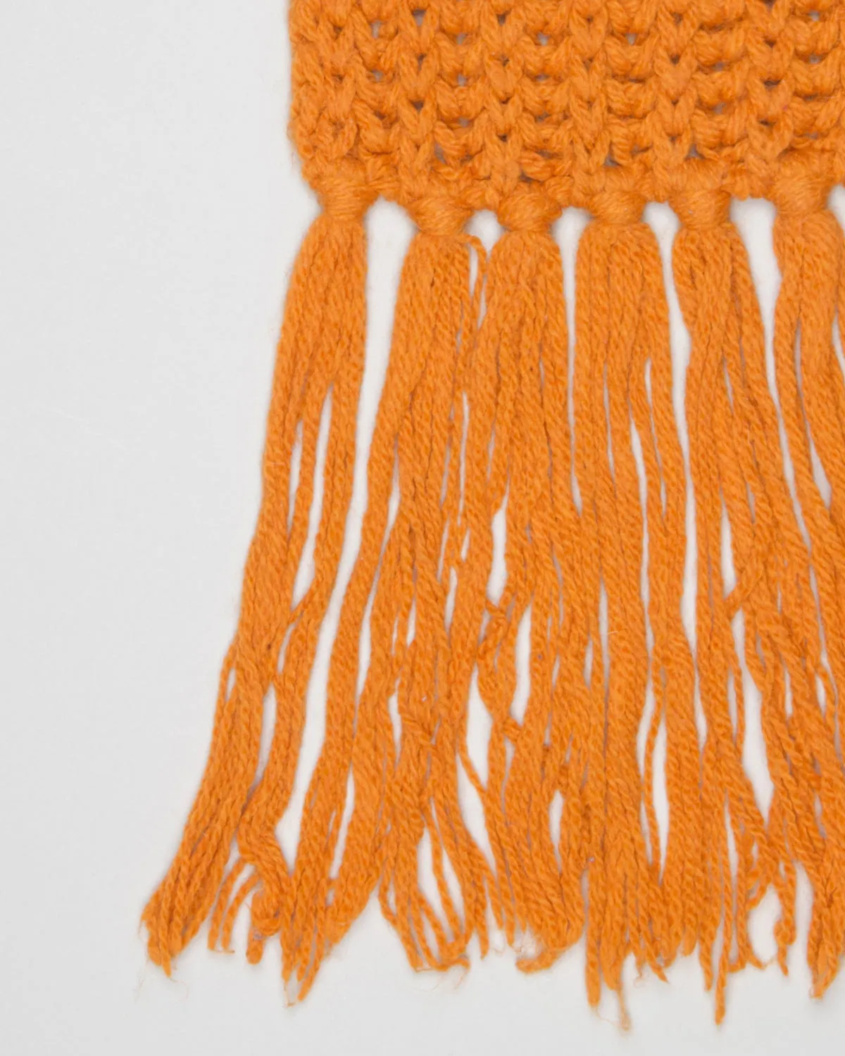 Rust orange long chunky knit scarf