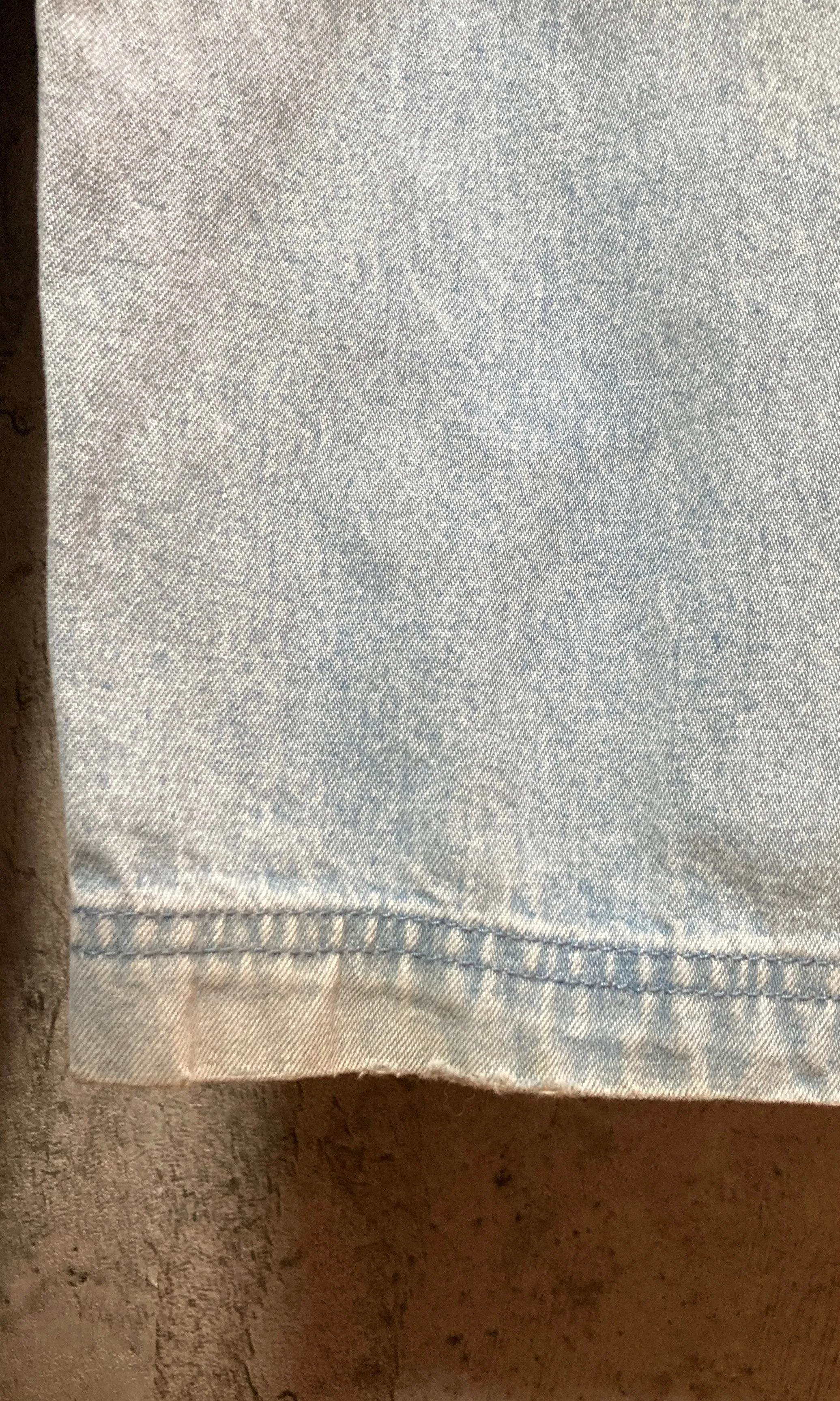 snowman embroidered denim overall