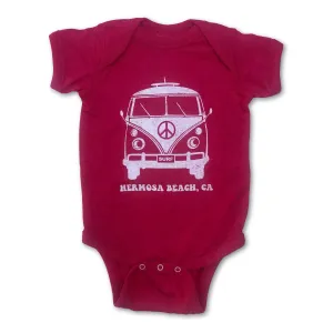 Sol Baby Hermosa Beach Peace Surf Bus Bodysuit