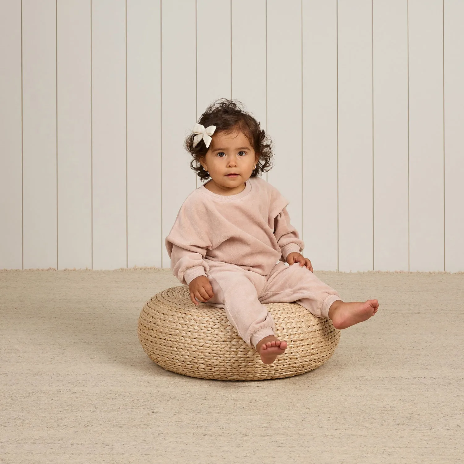 Velour Relaxed Sweatpant - Blush - FINAL SALE