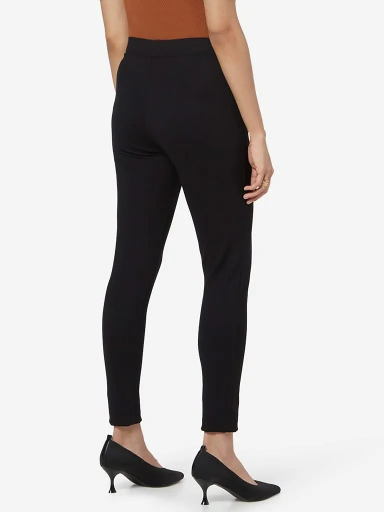 Wardrobe Black Zip Design Kesper Pointe Pants